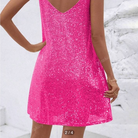 Pink Sequin Dress - Picture 2 of 2